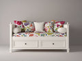 Schlafsofa 220x90x85 cm in Weiß - Klassisches Schlafsofa mit zwei Schubladen und komfortabler Liegefläche