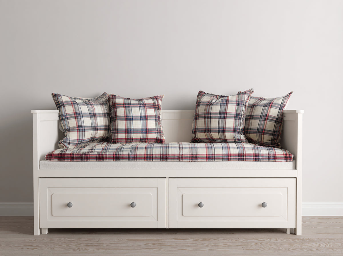 Schlafsofa 200x90x85 cm - Modernes Schlafsofa mit Stauraum - Weißes Tagesbett mit zwei Schubladen und zeitlosem Design