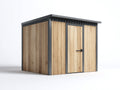 Gartenhäuser 300x240x220 cm - Modernes Holz Gartenhaus - Naturholz Grau mit Einzeltür und Flachdach Design für Garten Außenbereich