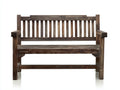 Gartenbank 150x60x90 cm Holzfarben Massivholz Sitzbank für Garten Terrasse Klassisches Design