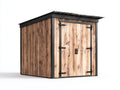 Gartenhäuser 300x240x220 cm - Holz Gartenhaus - Braun Schwarz mit Doppeltür und modernem Design für Garten Außenbereich