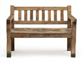 Gartenbank Holz 150 x 60 x 90 cm - Naturholzfarbe - Rustikales Design für Außenbereich