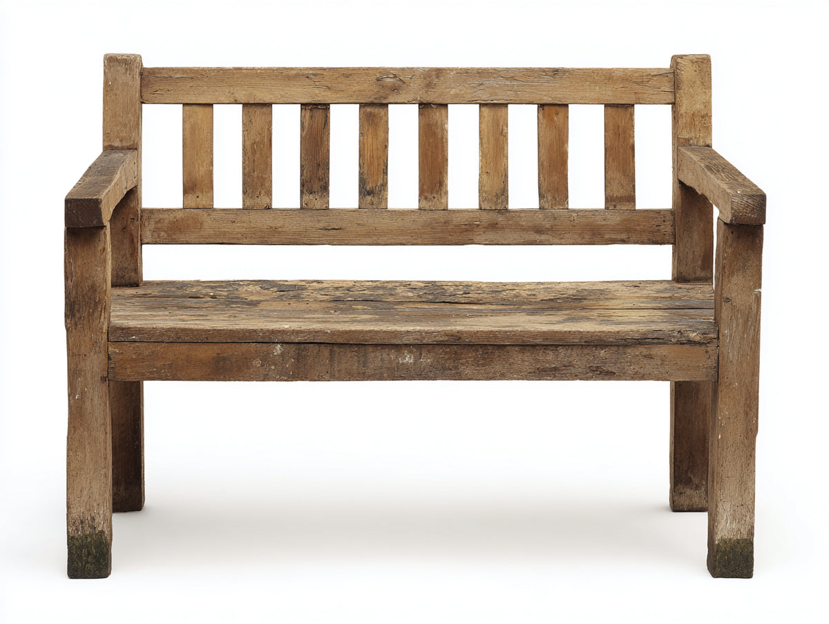 Gartenbank Holz 150 x 60 x 90 cm - Naturholzfarbe - Rustikales Design für Außenbereich