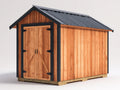 Gartenhäuser Holz 300 x 250 x 220 cm - Naturholzfarbe und Schwarz - Klassisches Design mit Doppeltür